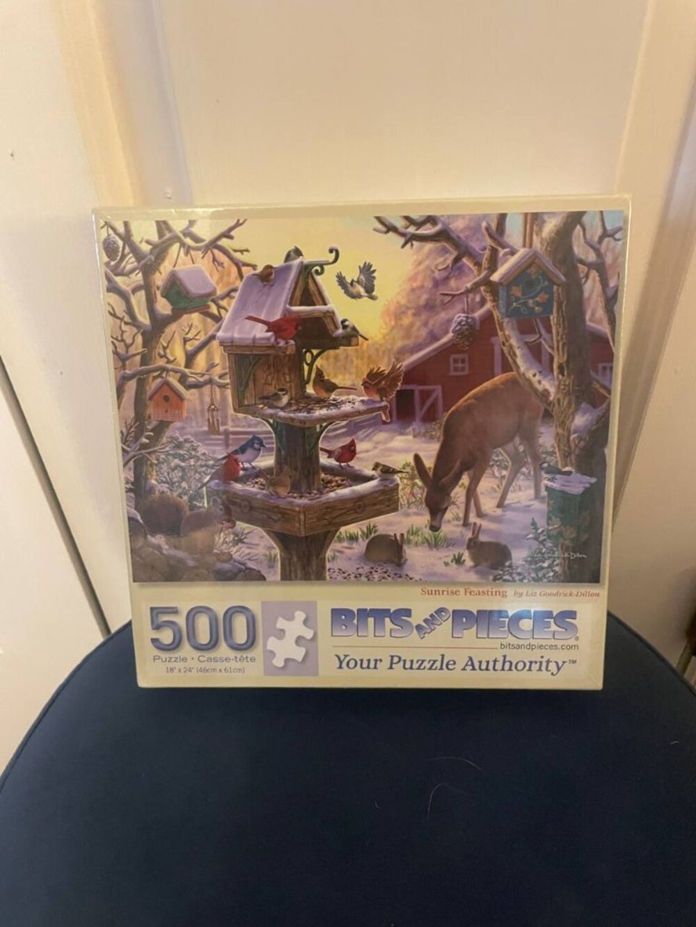 NWT Bits and Pieces Sunrise Feasting 500 Piece Jigsaw Puzzle Cottagecore Winter
